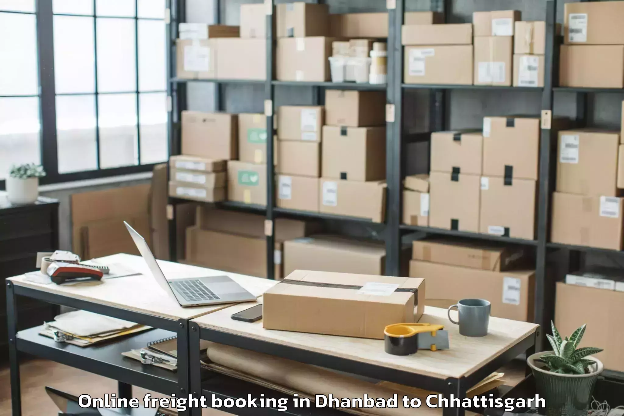 Leading Dhanbad to Dantewada Online Freight Booking Provider